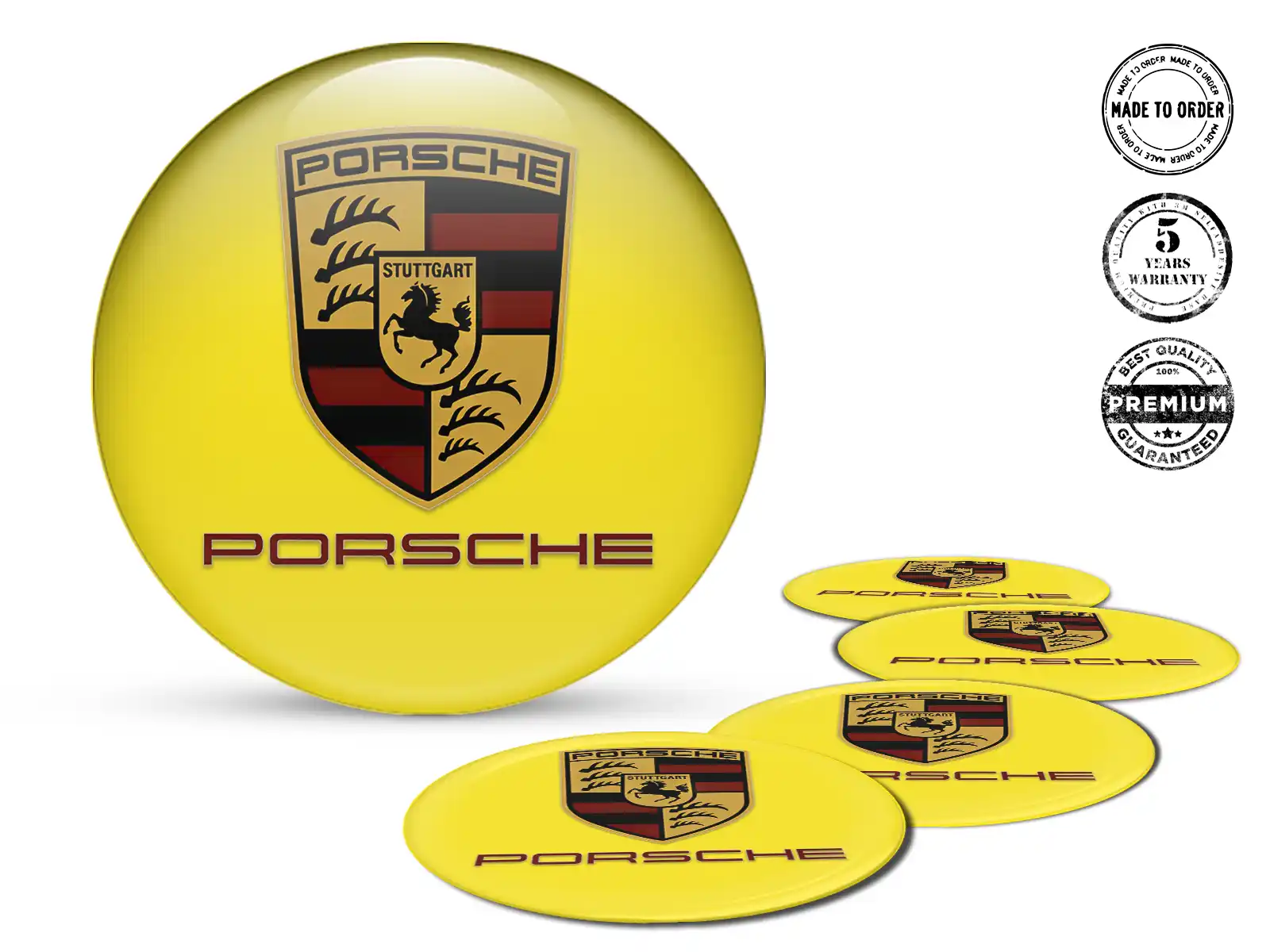 Porsche Radembleme Version Premium Label Design